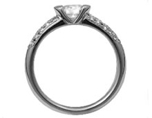 Pt900 ダイヤモンド婚約指輪 デザインNo.C2384、画像2
