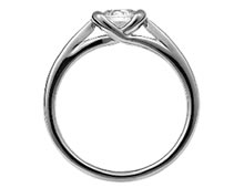 Pt900 ダイヤモンド婚約指輪 デザインNo.C2764、画像2