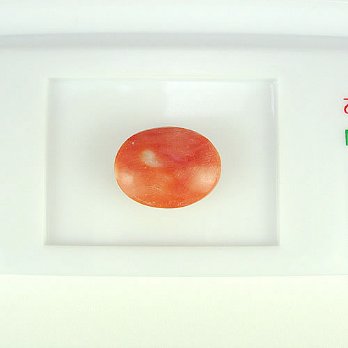 桃色珊瑚　15×12mm　小判　ジュエリールース ad339 画像