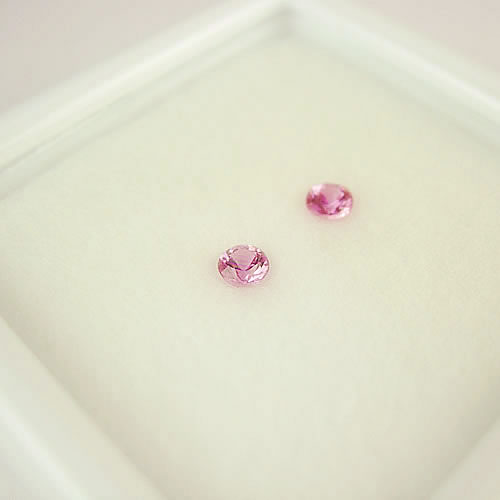 ピンクサファイア　3mmペア　0.29ct　ジュエリールース ad620 画像