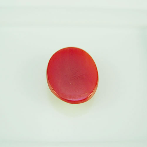 血赤珊瑚　11×9mm　小判 　ジュエリールース ad696 画像