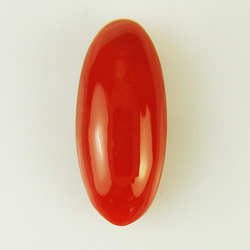 血赤珊瑚　15×7mm　小判 　ジュエリールース bd575