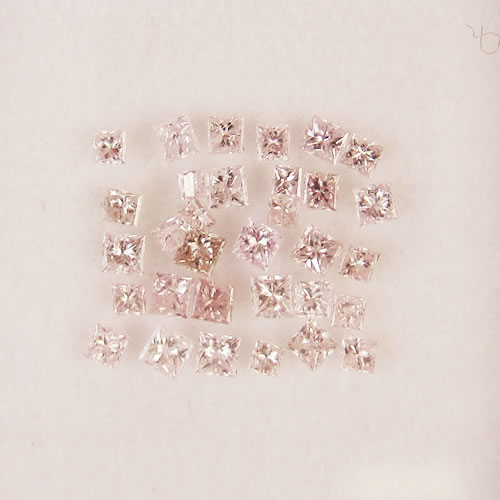 ダイヤ　0.50ct　ピンクカラー系プリンセス　　ジュエリールース bd746 画像