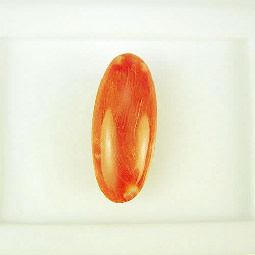 桃珊瑚　20×8mm　小判　ジュエリールース cd345 画像