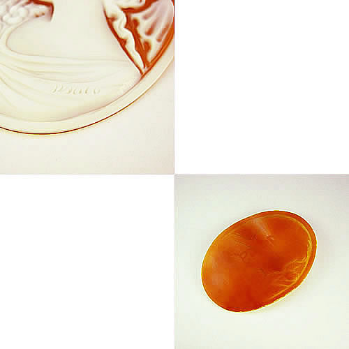 シェルカメオ 手彫り　55×42mm　ジュエリールース cd361 画像
