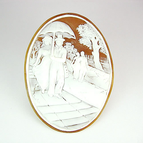 シェルカメオ 手彫り　65×48mm　ジュエリールース cd737