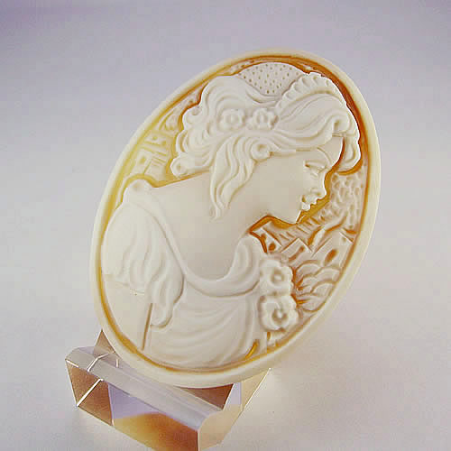 シェルカメオ 手彫り 59×44mm ジュエリールース cd783 画像