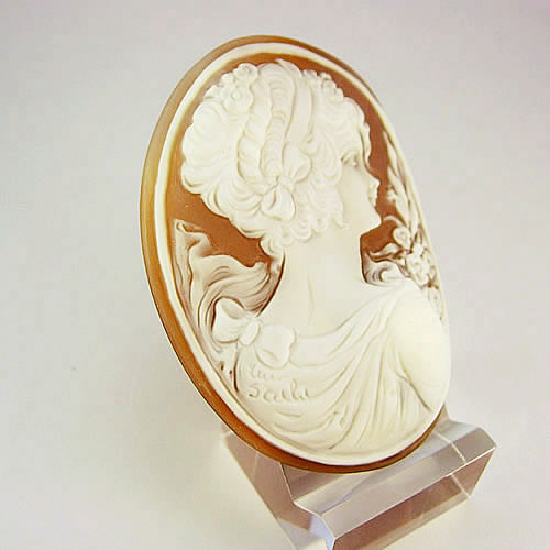 シェルカメオ 手彫り　55×41mm 　ジュエリールース cd784 画像