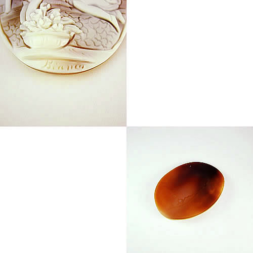 シェルカメオ 手彫り　50×38mm　ジュエリールース cd785 画像