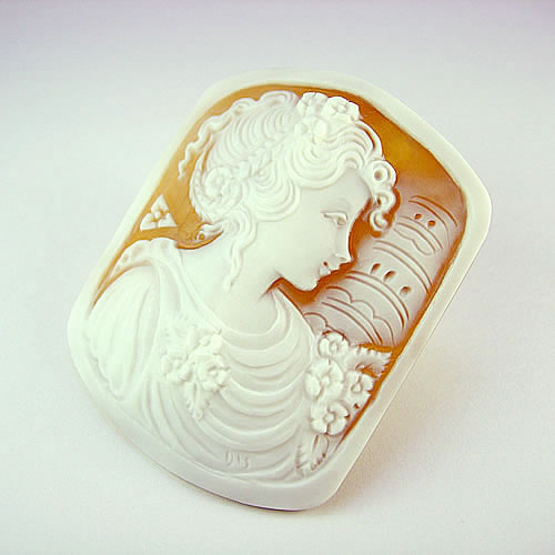 シェルカメオ 手彫り　55×44mm　ジュエリールース cd799 画像