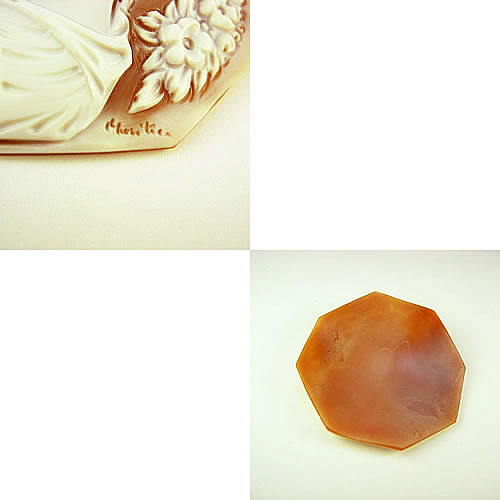 シェルカメオ 手彫り　 50×50mm 　ジュエリールース cd805 画像