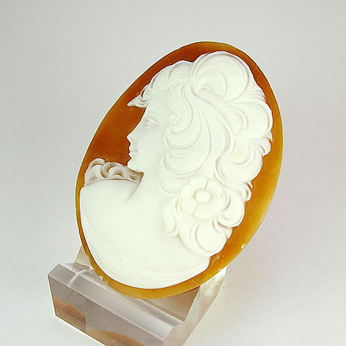 シェルカメオ 手彫り　50×38mm　ジュエリールース cd821 画像