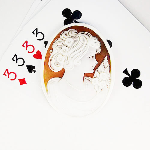 シェルカメオ 手彫り　 60×45mm　ジュエリールース cd836 画像