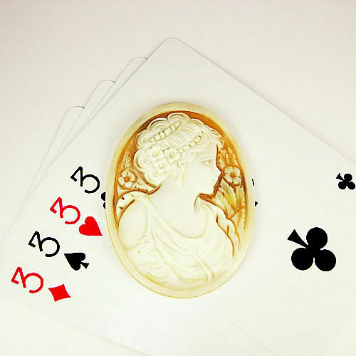 シェルカメオ 手彫り 55×41mm ジュエリールース cd838 画像