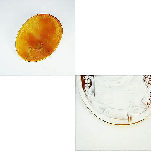 シェルカメオ 手彫り　60×45mm　ジュエリールース cd961 画像