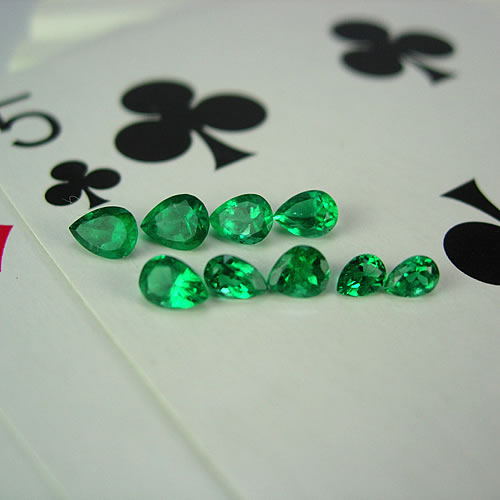 コロンビア産エメラルド　ペアシェイプ　1.52ct　ジュエリールース da590 画像