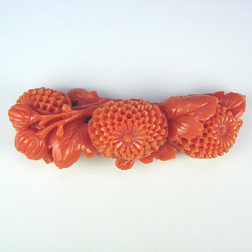 精緻な細工が施されています珊瑚 細工 花 タイピン カフリンクス 美品 ダリア 菊 桃色珊瑚 カフス
