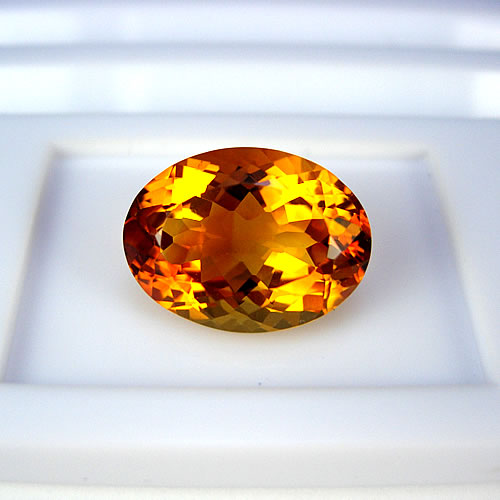 シトリントパーズ 13.51ct ジュエリー ルースdc791 - 御徒町の宝石屋