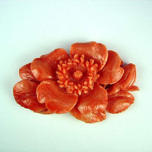 本珊瑚　薔薇極上細工彫　11.6g　ジュエリールース dc989