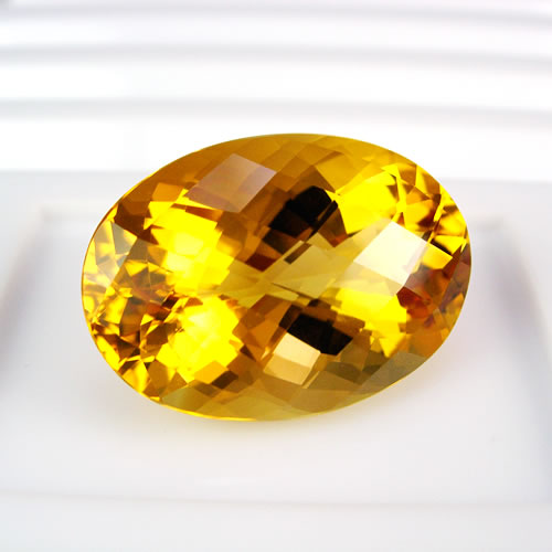 大粒シトリントパーズ 24.78ct ジュエリー ルースde604 - 御徒町の宝石