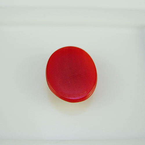 血赤珊瑚　11×9mm　小判 ジュエリールース de758 画像