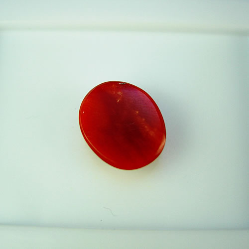 血赤珊瑚　11×9mm　小判 ジュエリールース df505 画像