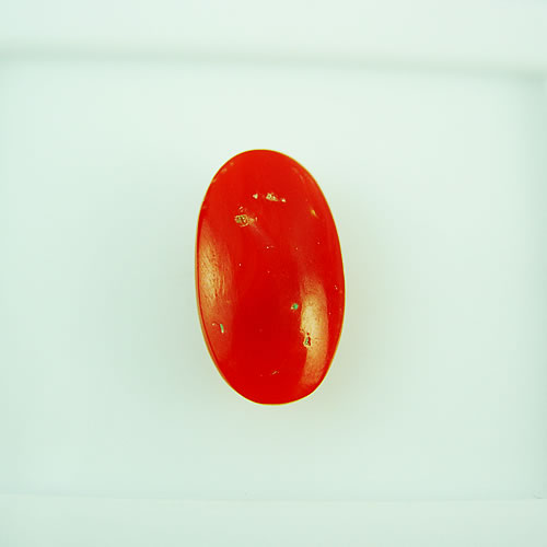 赤珊瑚　14×8mm　小判 ジュエリールース dg139 画像