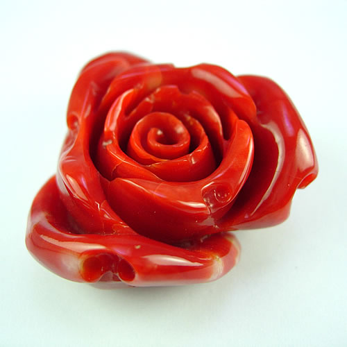 血赤珊瑚 36×33mm 薔薇彫 ジュエリールースdt546 - 御徒町の宝石屋 