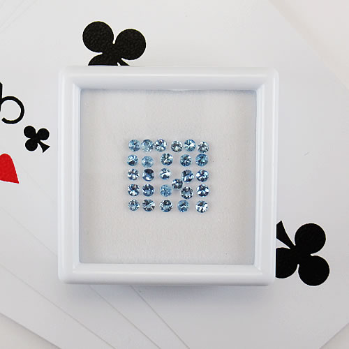 アクアマリン　1.00ct　2.1～2.3mm　ジュエリールース ed566 画像