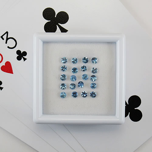 アクアマリン　1.29ct　2.7～2.8mm　ジュエリールース ed570 画像