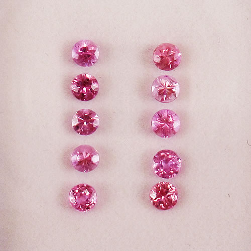 ピンクサファイア　1.39ct　10ps　　ジュエリールース ed578 画像