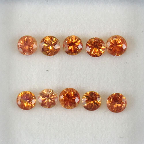 オレンジサファイア　1.36ct　10ps　ジュエリールース ed588