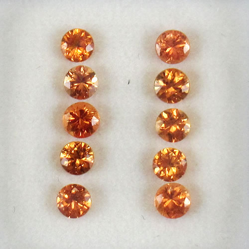オレンジサファイア　1.36ct　10ps　ジュエリールース ed588 画像
