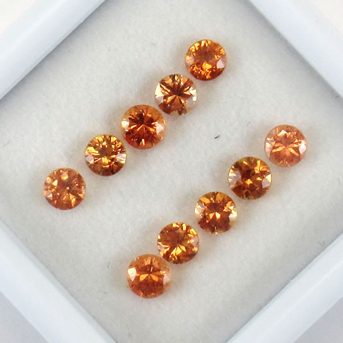 オレンジサファイア　1.36ct　10ps　ジュエリールース ed588 画像