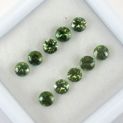 グリーンサファイア　1.28ct　10ps　ジュエリールース ed589 画像