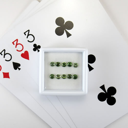 グリーンサファイア　1.28ct　10ps　ジュエリールース ed589 画像