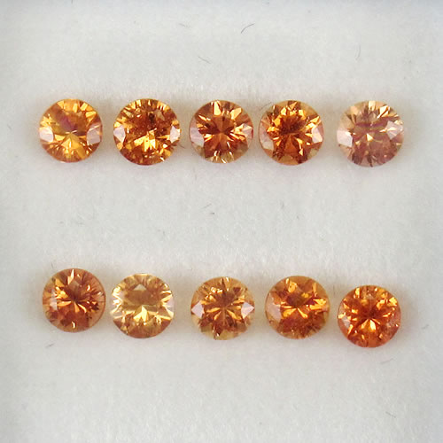 オレンジサファイア　1.33ct　10ps　ジュエリールース ed591