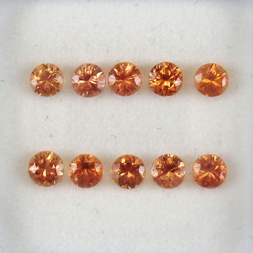 オレンジサファイア　1.35ct　10ps　ジュエリールース ed593