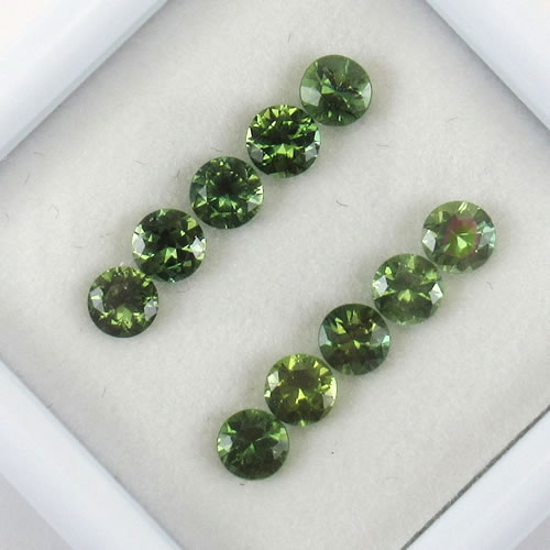 グリーンサファイア　1.33ct　10ps　ジュエリールース ed595 画像