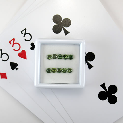 グリーンサファイア　1.33ct　10ps　ジュエリールース ed595 画像