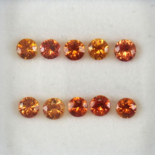 オレンジサファイア　1.19ct　10ps　ジュエリールース ed596