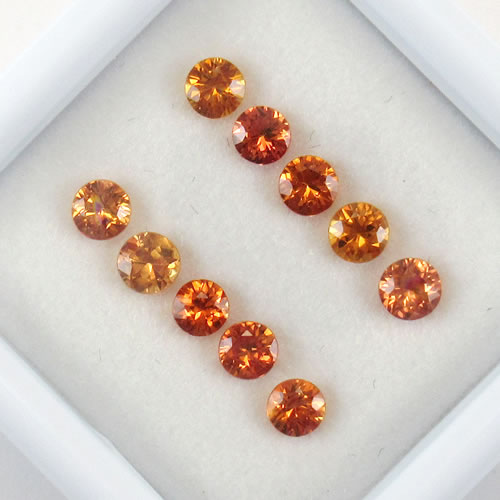 オレンジサファイア　1.19ct　10ps　ジュエリールース ed596 画像