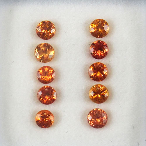 オレンジサファイア　1.19ct　10ps　ジュエリールース ed596 画像