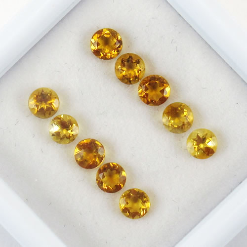 シトリントパーズ　0.98ct　10ps　ジュエリールース ed606 画像