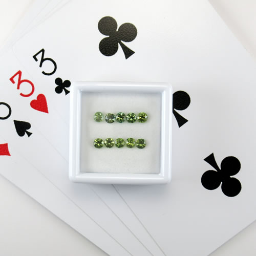 グリーンサファイア　1.34ct　10ps　ジュエリールース ed609 画像
