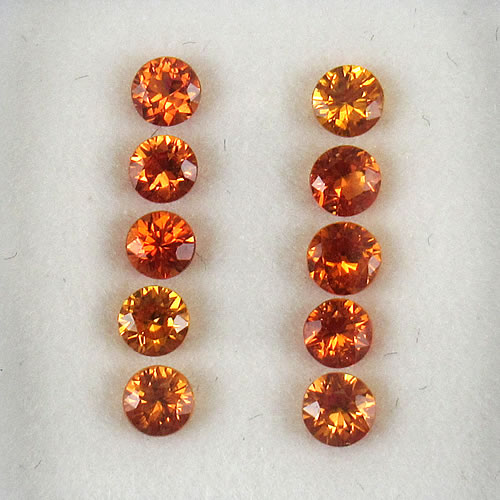 オレンジサファイア　1.23ct　10ps　ジュエリールース ed610 画像