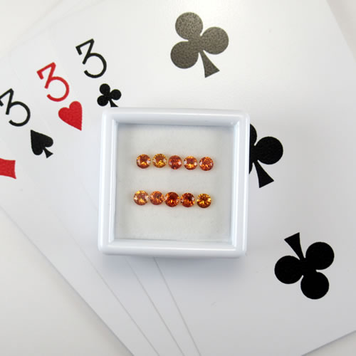オレンジサファイア　1.23ct　10ps　ジュエリールース ed610 画像