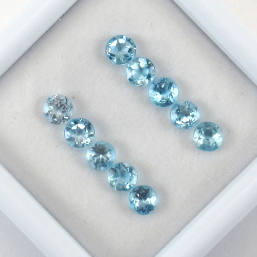 ブルートパーズ　1.30ct　10ps　ジュエリールース ed618 画像