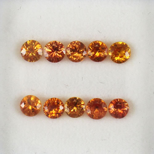 オレンジサファイア　1.24ct　10ps　ジュエリールース ed622