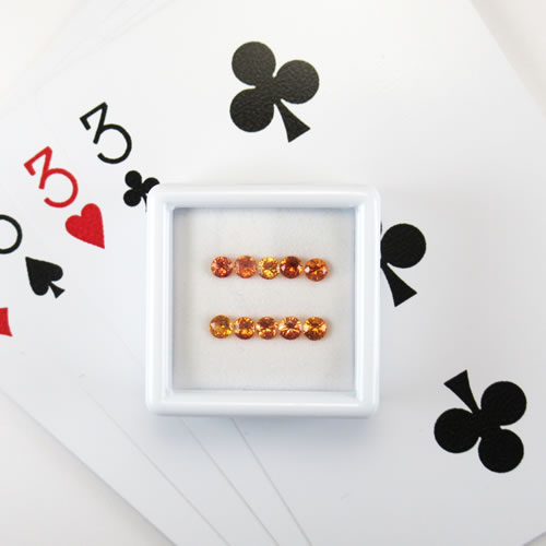 オレンジサファイア　1.24ct　10ps　ジュエリールース ed622 画像